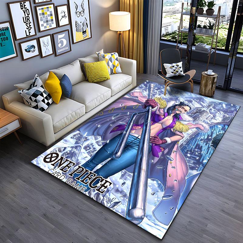 One Piece Anime Character Carpet suitable as a non-slip mat for the living room or bedroom sofa