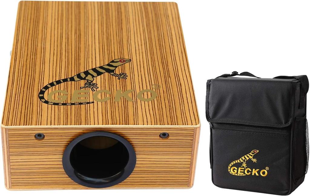 Lightweight travel cajon with guitar strings and rich sound x 23cm x engineered built-in (9.4cm 29cm, 1kg, zebrawood)