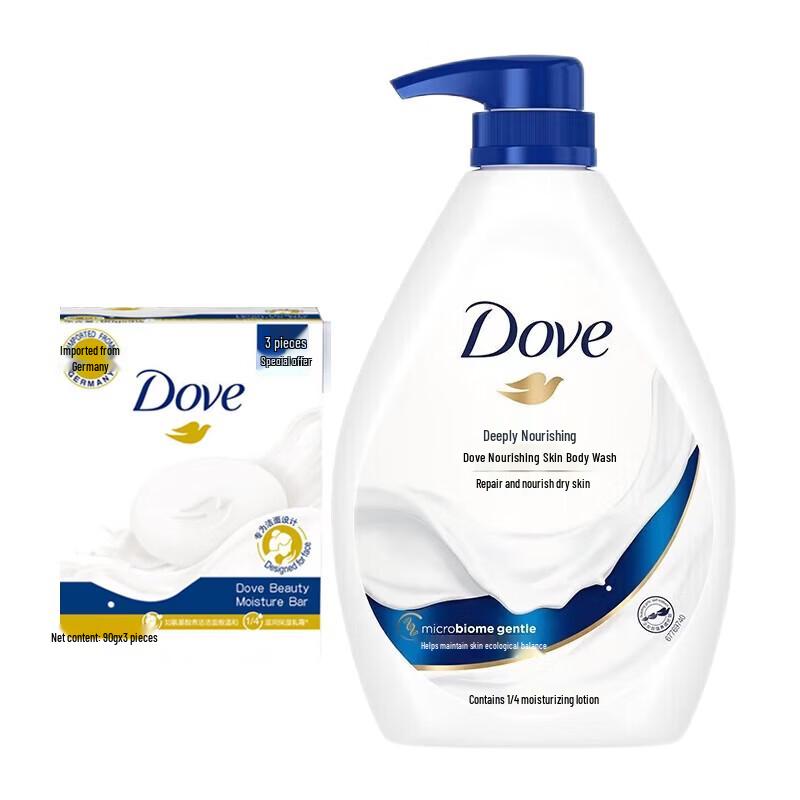 Набор Dove Глубоко питающий гель для душа и мыло-крем