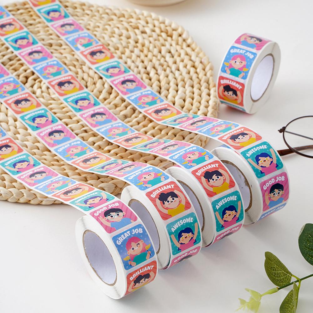 Custom Logo Stamp Stickers Cute Thank You Square Decoration X091