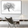 Minimalist Black White Modern Photo Wall Art Canvas Print Poster Winter Nature Sight Picture for Living Room Home Decor Cuadros