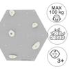 Climbing Wall Cube 1 Grey - White Grips
