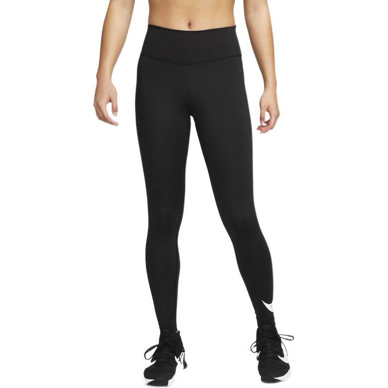 Nike Dri-FIT Color Block Logo Quick-Dry Mid-Rise Running Training Pants Women pants Black DM7768-010