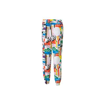 Printed Drawstring Cuffed Casual Sports Pants Women Pants Multicolor 531344-02