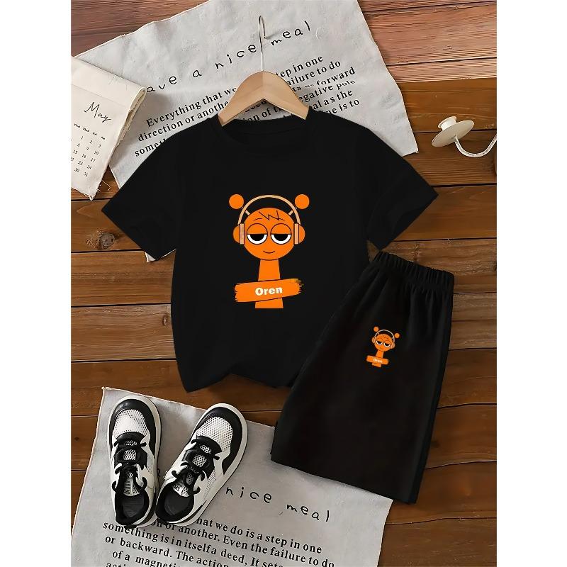 

Rhythm Box Boy Short Sleeved Quick Drying Breathable Set Children s Sports and Leisure Lightweight Girls T-shirt Short Sleeved 160 чорний