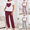 Damen-Pyjama-Set Pyjama 2-teiliges Set luftig weich lässig bedruckter Pyjama