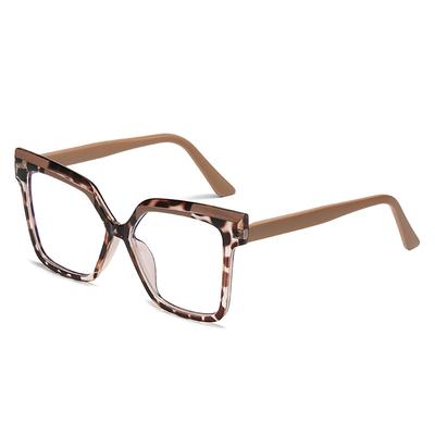 Personalized Tr90 Anti-Blue Light Large Frame Flat Mirror, Contrasting Color Glasses Frame