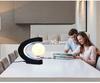 C-shaped 3-inch Magnetic Levitation Moon Lamp - Creative Floating Ornament for Office & Home, Personalizable with Logo