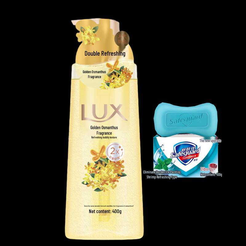 LUX Bubble Refreshing Osmanthus Shower Gel & Peppermint Soap Set