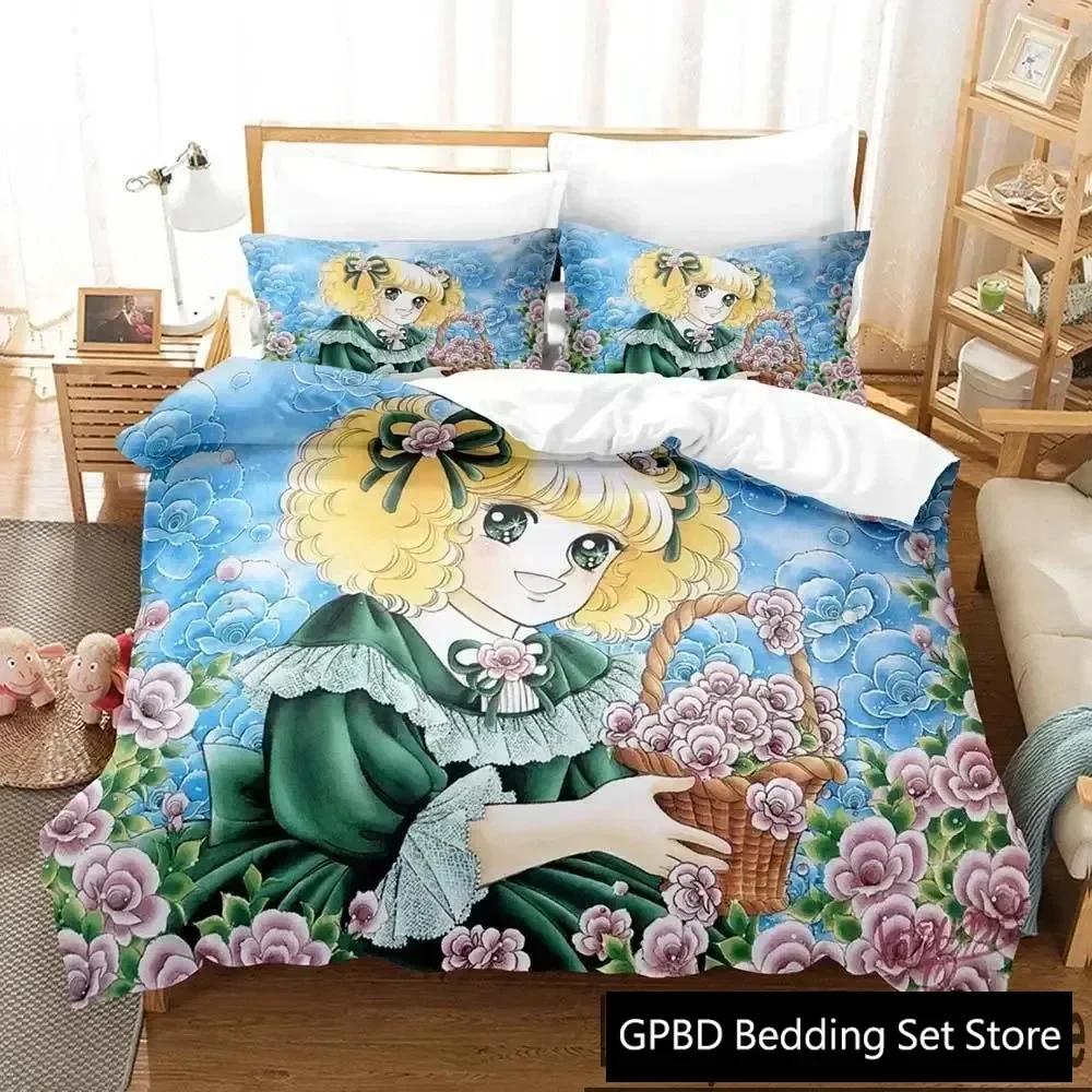 3D Print Manga Candy Anime Bedding Set Bedroom Soft Modern Bedspreads Comefortable Kids Duvet Cover Quilt Cover And Pillowcase