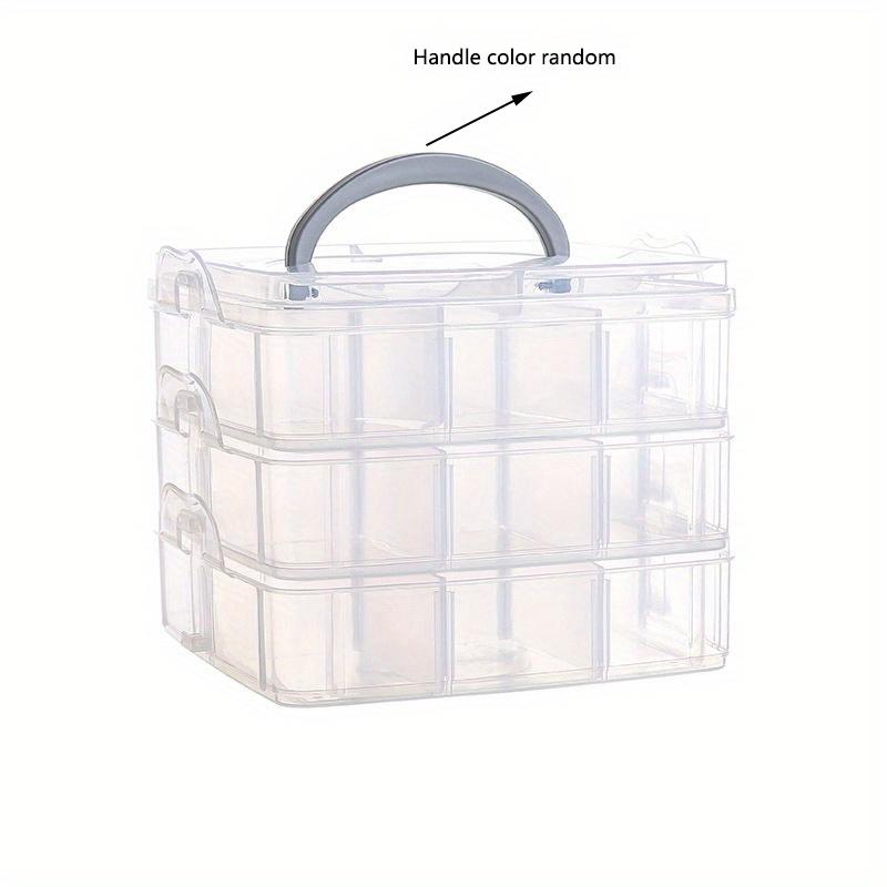 

15*15*12,5 см. Трехслойная съемная прозрачная пластиковая коробка для хранения ювелирных изделий, переносная вместительная коробка для хранения ожерелий, колец и сережек. прозрачный