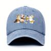 Cute Animal Group Print Baseball Cap Unisex Washed Adjustable Casual Outdoor Summer Sun Hat