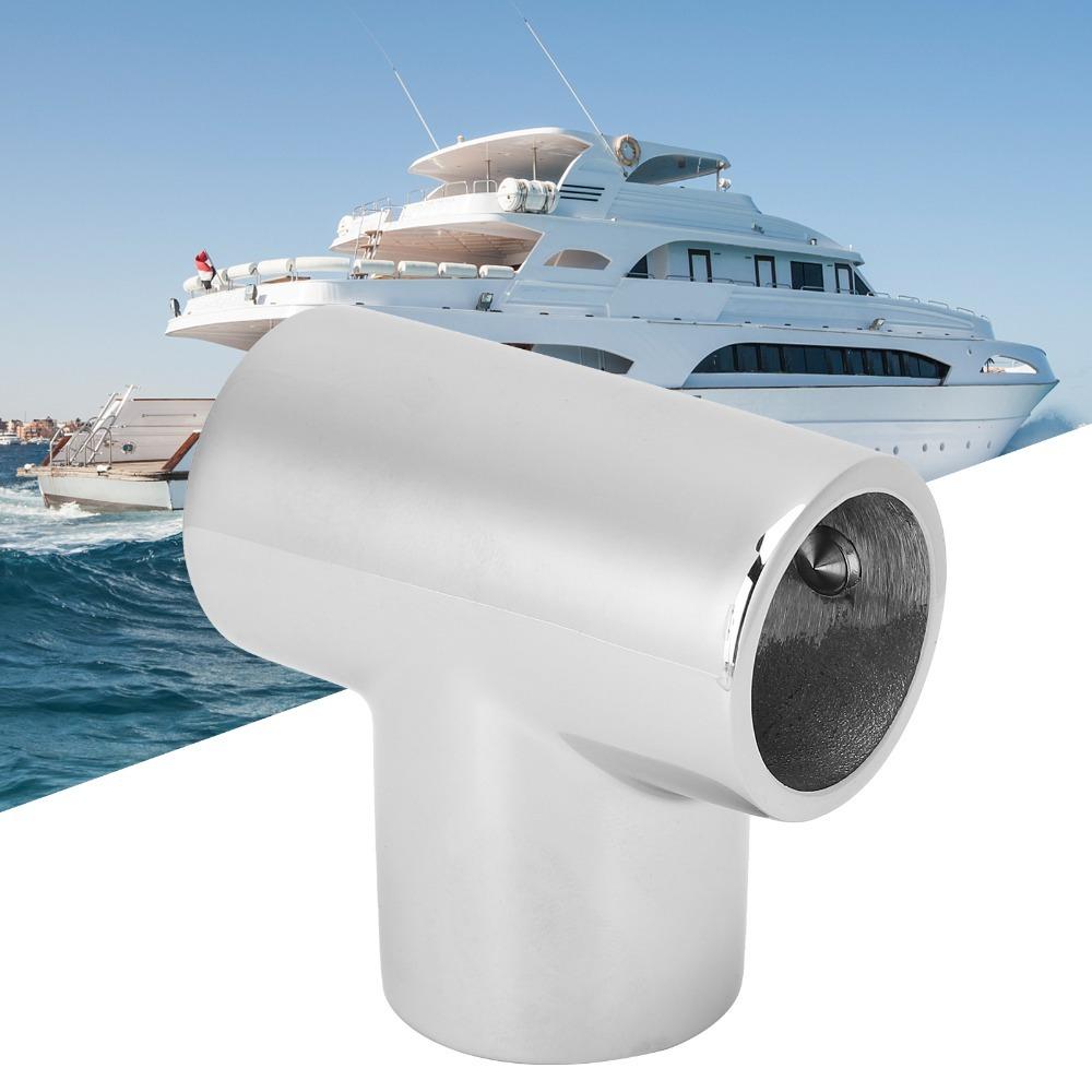 

Polished Boat Handrail Tee Marine Pipe Connectors Marine Yacht Boat Deck Railing 1 inch