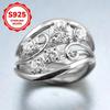 An elegant ring for women925Pure silver inlaid with brilliant stones3A Premium zirconia jewelry is a meaningful gift choice for birthday occasions