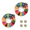 SDGs Official UN Headquarters Latest Rounded with Pin Mandatory To Wear At Enhance Your Perfect for Cute Pin Badge Badge, Specification, Finish,