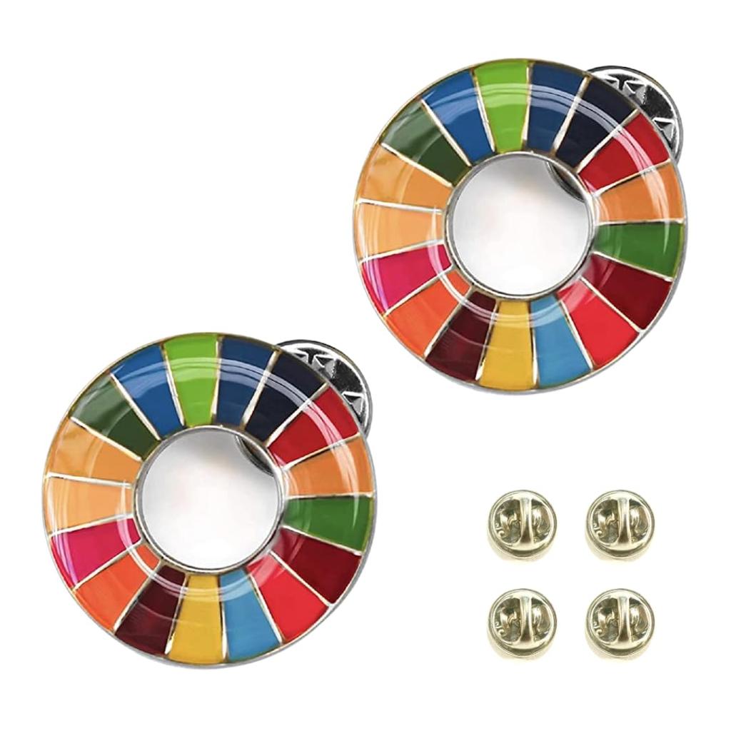 SDGs Official UN Headquarters Latest Rounded with Pin Mandatory To Wear At Enhance Your Perfect for Cute Pin Badge Badge, Specification, Finish,