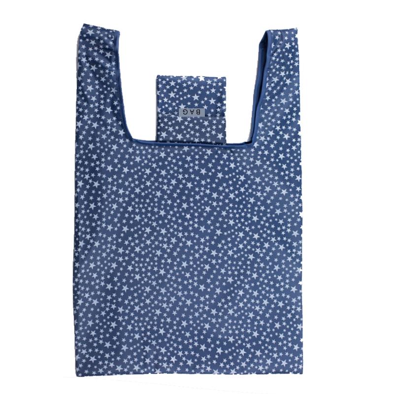 Korean Foldable Eco-Friendly Floral Shopping Bag – Large Capacity, Portable, Square Design