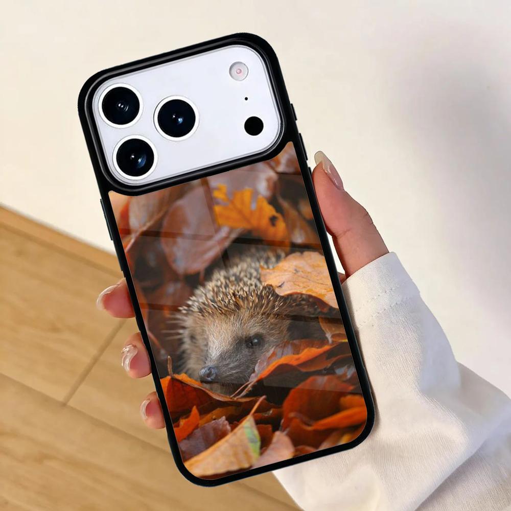 Animal Hedgehog cute Mobile Phone Case for IPhone 17 AIR 16pro Max 15 14 13 12 11 Bumper Cover