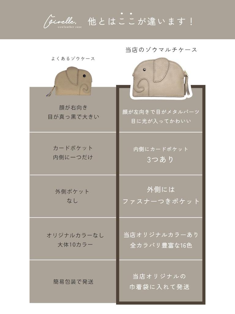 Gisele Mini Wallet, Card Case, Key Case, Coin Case, Genuine Cowhide Leather, Multi-Purpose Pouch, Elephant Wallet, Coin Purse, Slim, Lightweight,