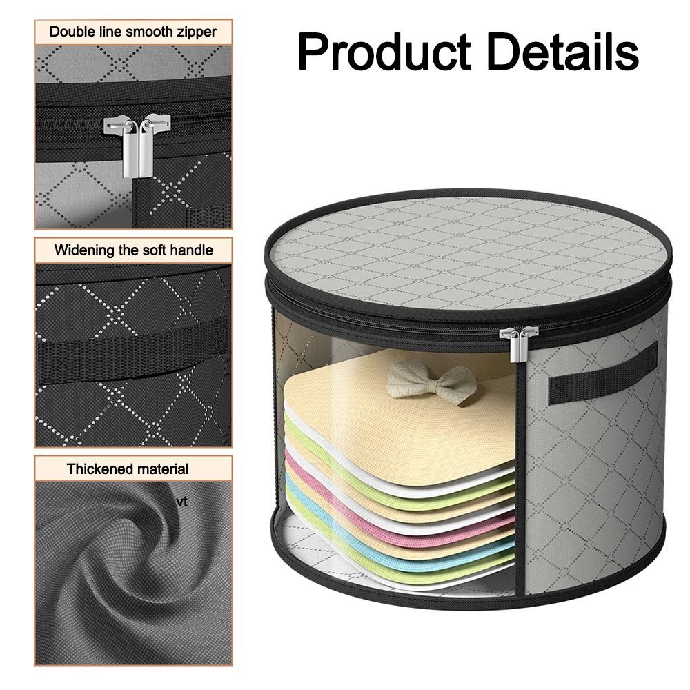 Universal Hat Storage Bucket Clear Window Hat Storage Case Hat OrganizerCloset Organization