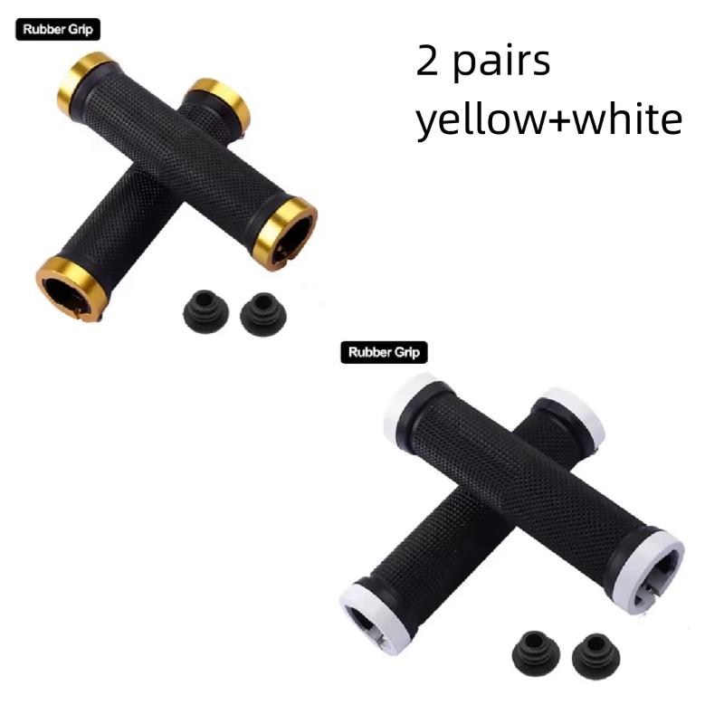 Bicycle Grips BMX Bike Handbar Grips Rubber Bilateral Lock Mountain MTB Bikes Handlebar Grips Non-slip Cycling Bike Accessories