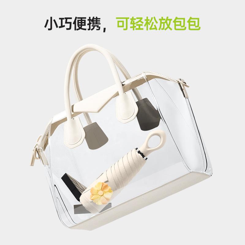 Parasol 50% off six bones hand open vinyl sunscreen umbrella love handle fashion umbrella climbing flowers umbrella