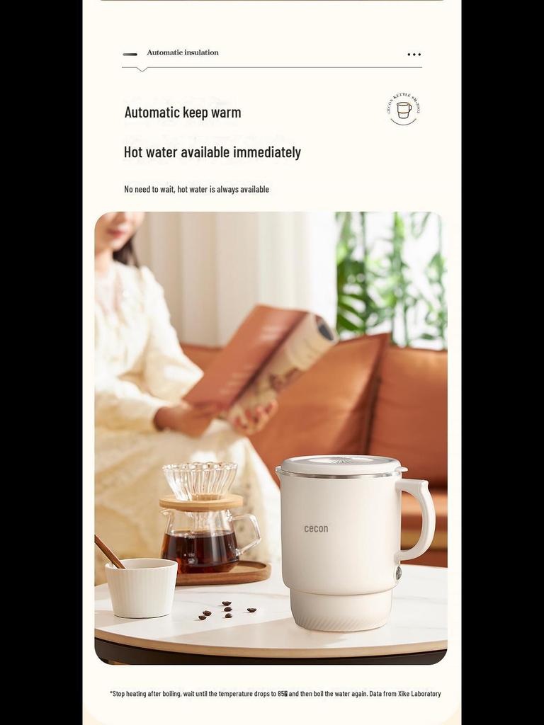 Xike Compact Folding Electric Travel Kettle - Insulated 304/316 Stainless Steel