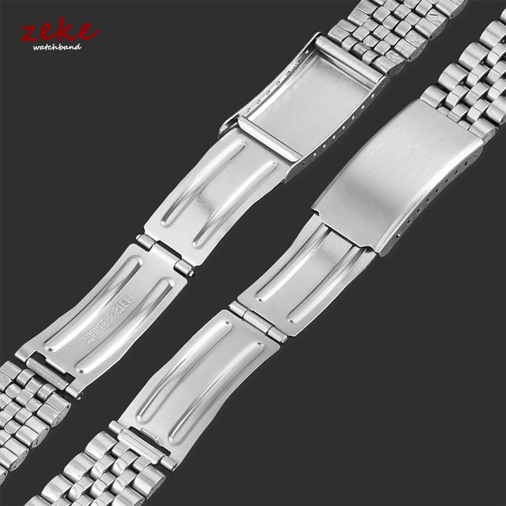 Folding Buckle Bracelet 12mm 14mm 16mm 18mm 20mm 22mm Stainless Steel Watch Straps Wristband Silver Metal Universal Watch Band