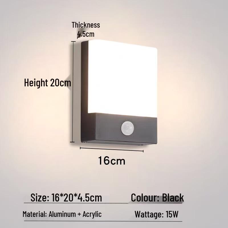 Waterproof LED Outdoor Wall Lamp for Garden, Courtyard, Villa, and Balcony