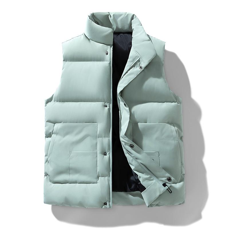 2025 winter fashion vest tooling vest thermal vest thickened overalls jacket feather cotton vest