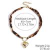 Knitted Colored Rope Necklace, Crystal Heart-shaped Necklace, Fashionable Korean Wave Sparkling Shell Chain Necklace, Women's Fashion Party Gift 25