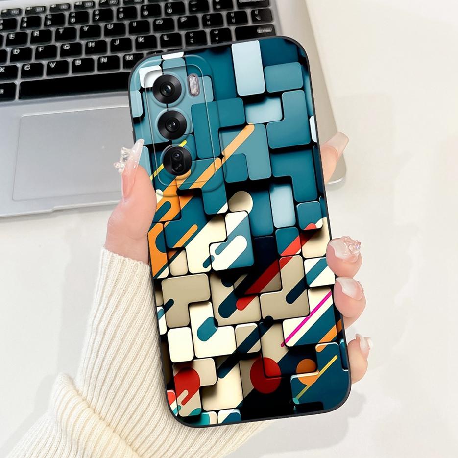 For Oppo Reno 12 Pro Case CPH2629 New Fashion Candy Painted Cover Soft TPU Matte Phone Case For Oppo Reno12 Pro 5G Fundas Bumper