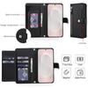 Crossbody Lanyard Leather Zip Wallet Multi Card Phone Case for Samsung Galaxy S25 Edge S24 Ultra S23 Plus S22 S21 FE Flip Cover