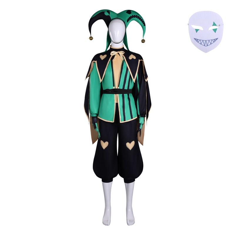 Halloween Kostüm Set Pierrot Harlekin Narr Spiel Cosplay Party