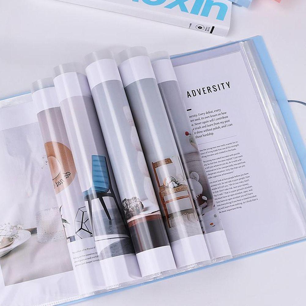 New Transparent Insert Folder Portable Large Capacity Classification File Folders A4 Student Test Paper Storage Bag