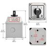 Heschen Universal Rotary Cam Selector Switch 660V with Master and Exterior Box SZW26-20/D303.3D, 20A, 3-Position, 3-Phase 12-Terminal, CE, Switch,
