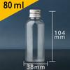 Transparente PET-Flasche mit Aluminiumkappe zur Flüssigkeitsabgabe, 10-100 ml, mit versiegeltem Deckel für Lotionen