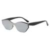 Hong Kong Style Frameless Integrated Sunglasses Women's High-end Cat's Eye Large Square Face Small Seaside UV-proof Sunglasses