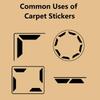 Rug Carpet Non Slip Grippers for Floors, Reusable and Washable Double Sided Carpet Tape Pads Removable, Strong Adhesive Grippers for Area Rugs, Keep
