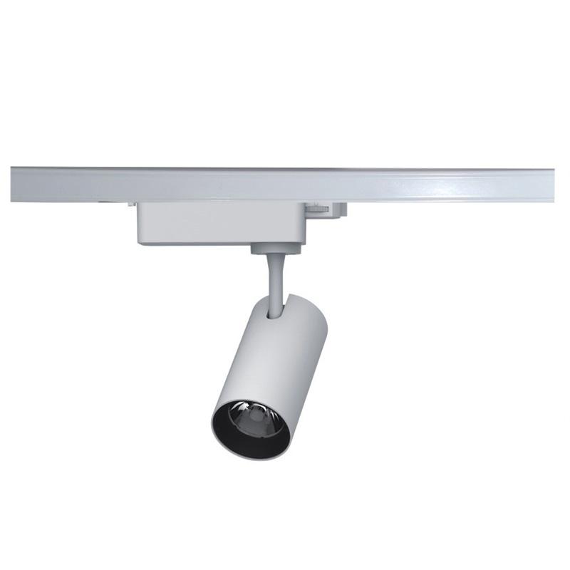 Aluminum White Body High CRI LED Rail Light COB Adjustable Spotlight for Jewelry Shop Art Museum Wall Painting Lighting