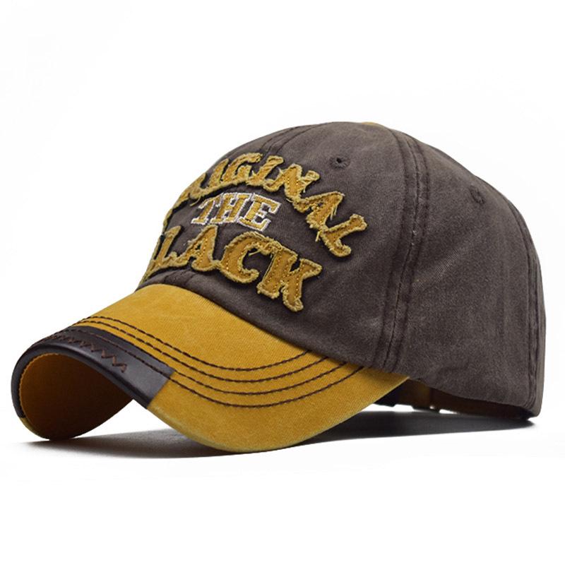 Hut Baseball Kappe Stickerei Buchstaben SCHWARZ Denim Spleißen Sommer Männlichen