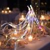 5 Stück Spitzen-Streamer LED Leuchtende Feenstäbe Lichterkette Band Handstäbe Hochzeitsdeko