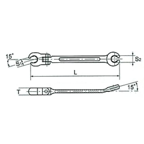 Kyoto Tool (KTC) Swivel Brake Pipe Wrench MZF-10