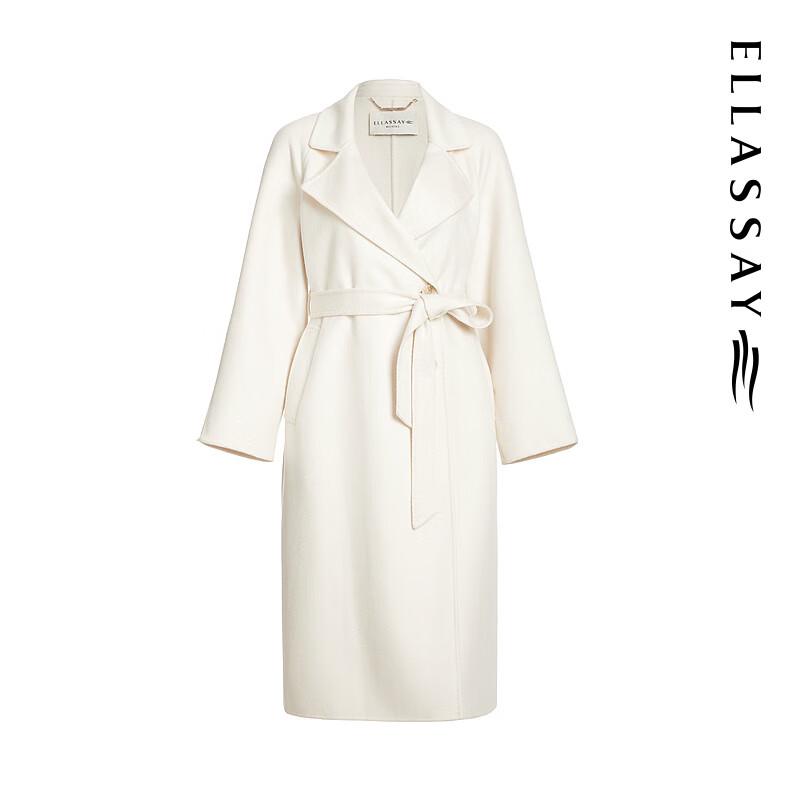 ELLASSAY Women's Elegant Cashmere Blend Double-Faced Wool Coat