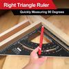 7/12 Inch Carpentry Triangle Ruler Adjustable Multi Function Carpenter Layout Square Woodworking