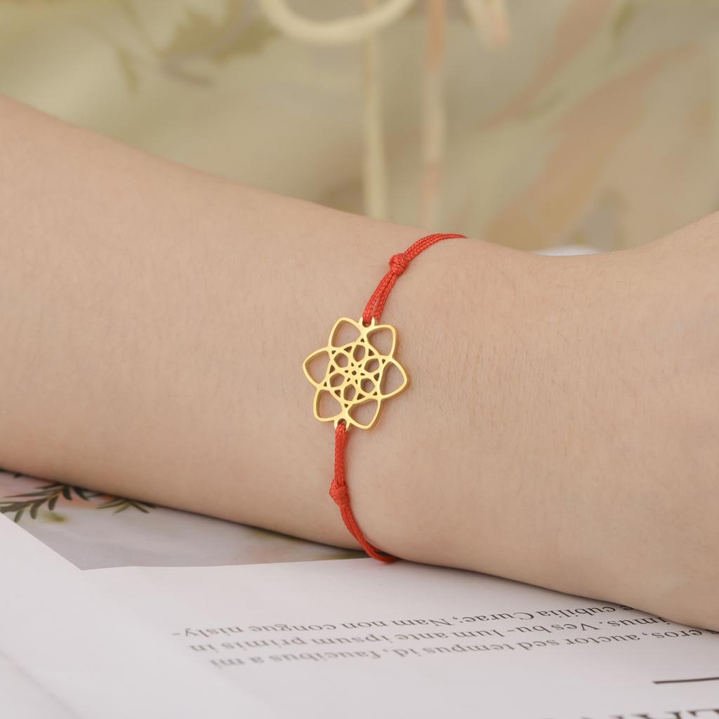 LIKGREAT Flower of Life Bracelet Vintage Bracelets for Women Men Fashion Charms Sacred Geometry Jewelry Gifts