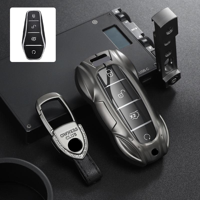 Metal Car Remote Key Cover Case Holder Shell Chain Fob For BYD New ATTO 3 Atto2 Song Pro Dmi Dolphin Mini Seal U Sealion 07 EV