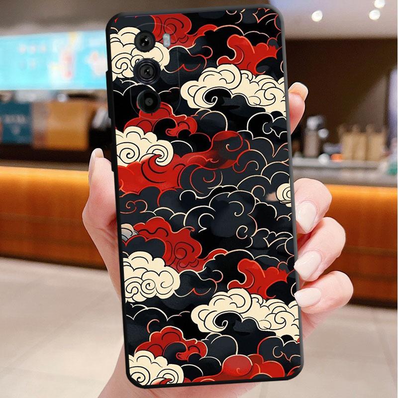 

Phone Case For Motorola Edge 60 50 40 Pro 60 50 40 30 Ultra Neo Fusion Moto G Stylus G Japanese cloud Wave pattern G Stylus 5G 2024