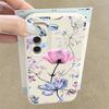 Etui z wzorem kwiatowym Do Samsung S26 S25 Ultra S24 FE S23 Plus S22 S21 A15 A16 A17 A35 A36 A37 A54 A55 A56 A57 5G Skórzana tekstura Miękki pokrowiec