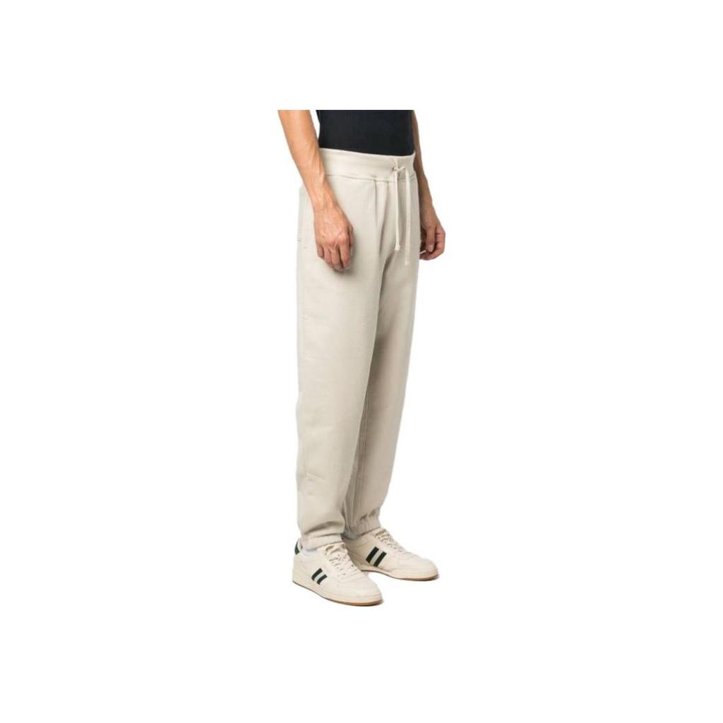 Polo Ralph Lauren FW23 Solid Color Drawstring Knit Sweatpants Men Bottoms Gray White 710917906-001
